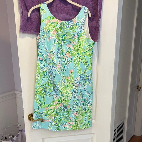 NWT Lilly Pulitzer Blue and Green Sleeveless Dress - Picture 2 of 10